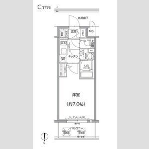 1K 間取り図