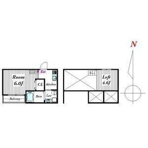 1K 間取り図