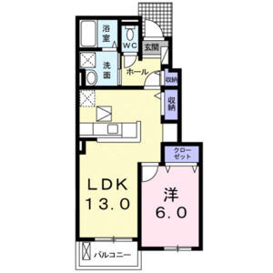 1LDK 間取り図
