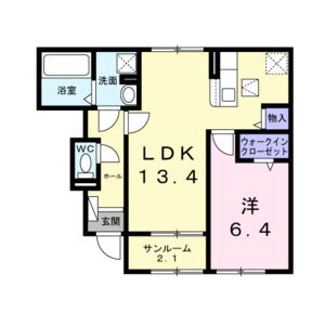 1LDK 間取り図