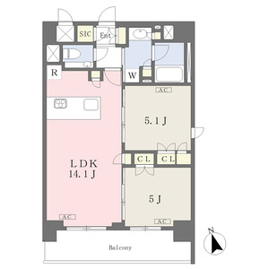 2LDK 間取り図