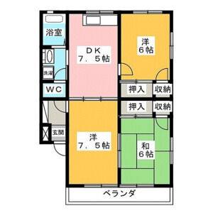 3DK 間取り図