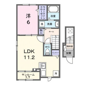1LDK 間取り図