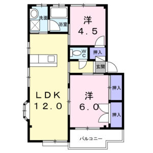 2LDK 間取り図