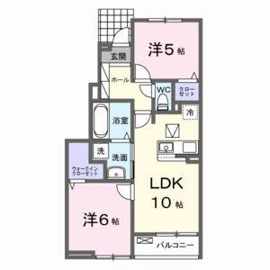 2LDK 間取り図