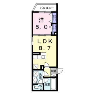 1LDK 間取り図