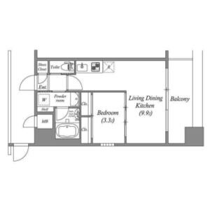 1LDK 間取り図