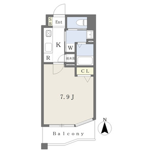 1K 間取り図