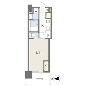 1K 間取り図
