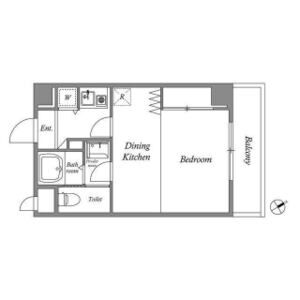 1DK 間取り図