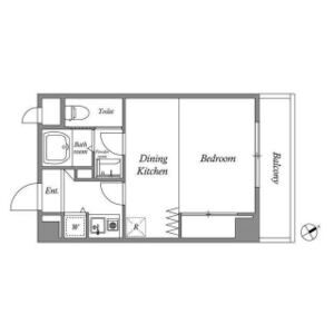 1DK 間取り図