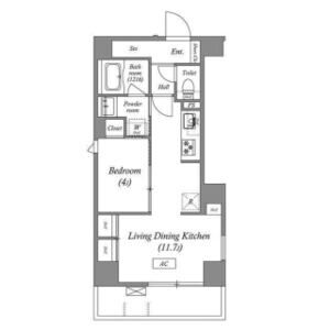 1LDK 間取り図