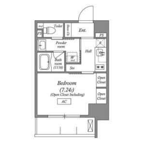 1K 間取り図