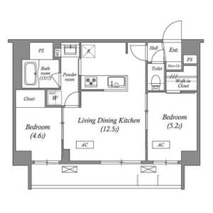 2LDK 間取り図