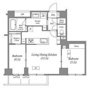 2LDK 間取り図