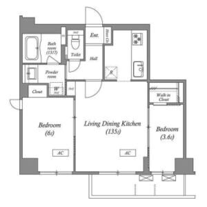2LDK 間取り図