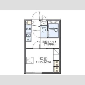 1K 間取り図