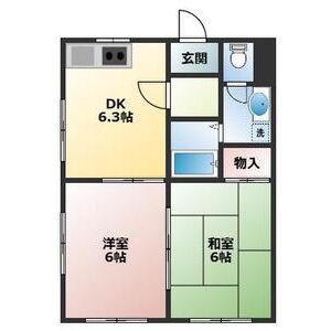2DK 間取り図