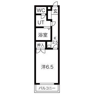 1K 間取り図