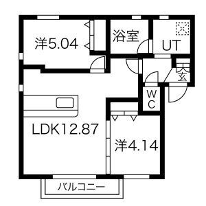 2LDK 間取り図
