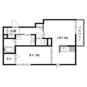 1LDK 間取り図