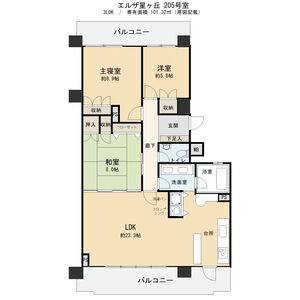 3LDK 間取り図