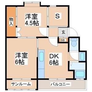 2DK 間取り図