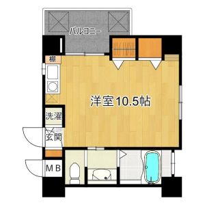 ワンルーム 間取り図
