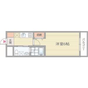 1K 間取り図