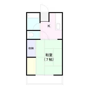 1DK 間取り図