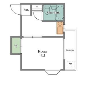 1K 間取り図