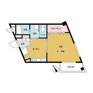 1K 間取り図