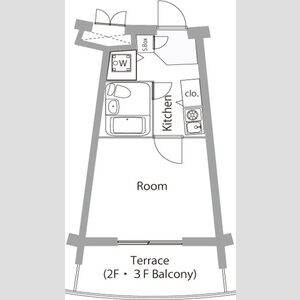 1K 間取り図