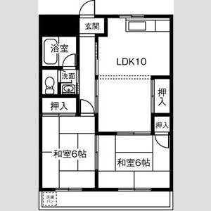 2LDK 間取り図