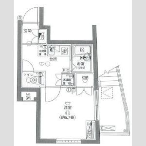 1K 間取り図