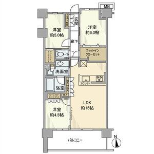 3LDK 間取り図