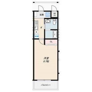 1K 間取り図