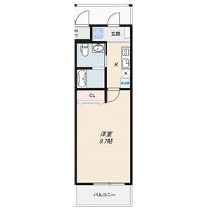 1K 間取り図