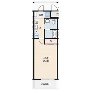 1K 間取り図