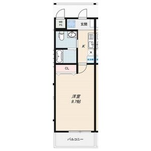 1K 間取り図