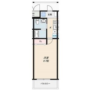 1K 間取り図