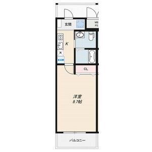 1K 間取り図