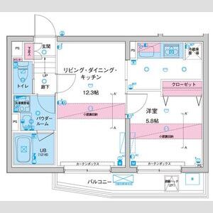 1LDK 間取り図