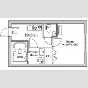 1K 間取り図