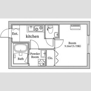 1K 間取り図
