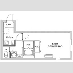1K 間取り図