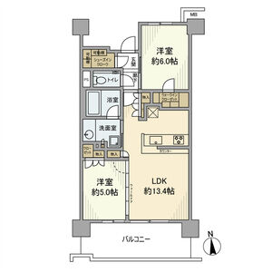 2LDK 間取り図