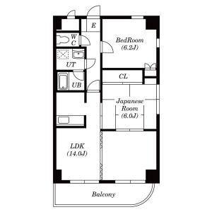 2LDK 間取り図