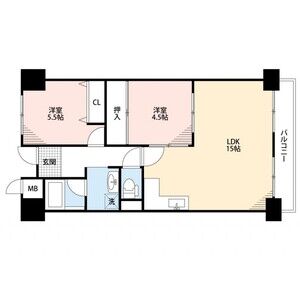 2LDK 間取り図