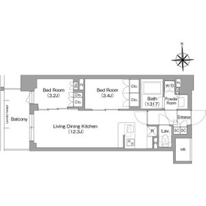 2LDK 間取り図